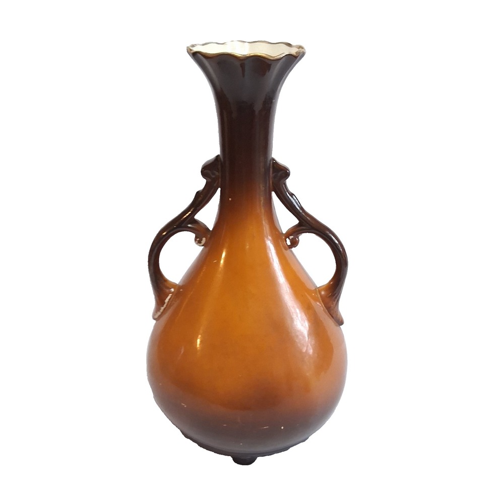 Antique USONA Goodwin Pottery Art‎ Double Handled Victorian Portrait Vase - Picture 4 of 9